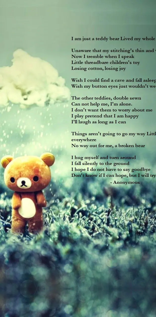 Sad teddy bear