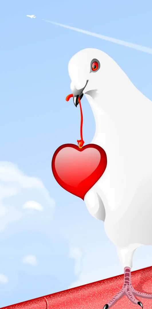Dove With Heart