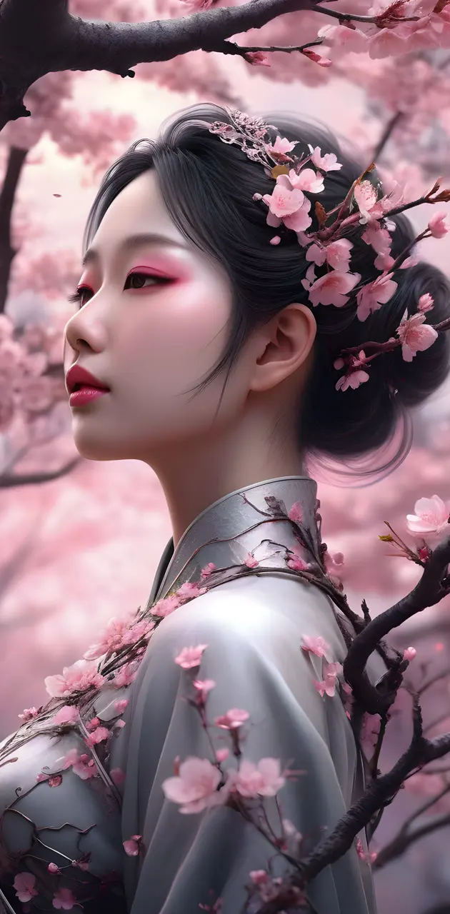 cherry blossom lady