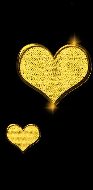 2 Gold Hearts