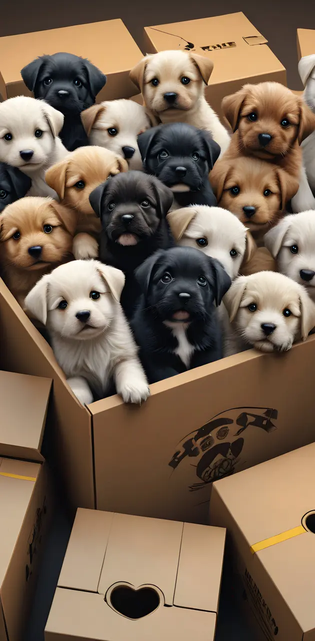 box of puppy's