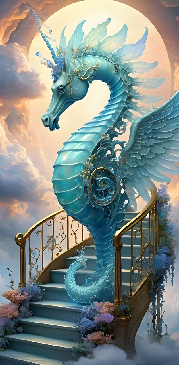 a blue dragon statue