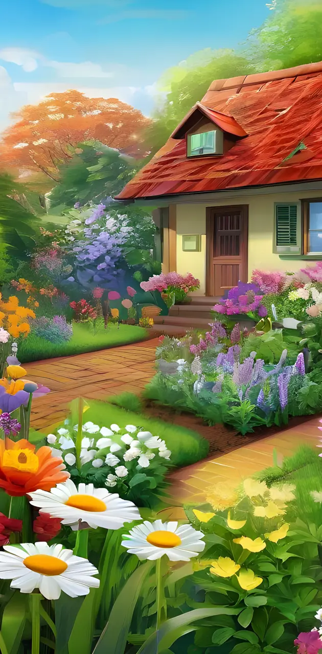 fairy house flower garden