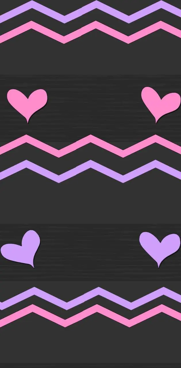 Purple pink hearts