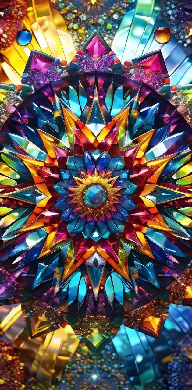 Colored Glass Mandala