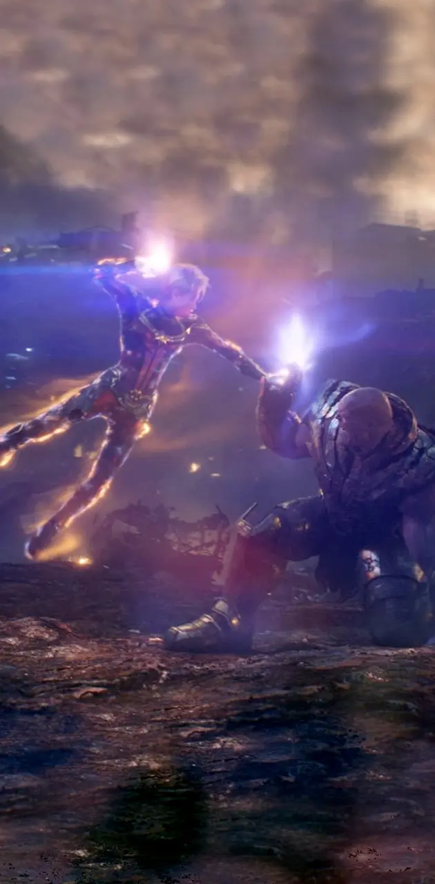 Cap Marvel Vs Thanos
