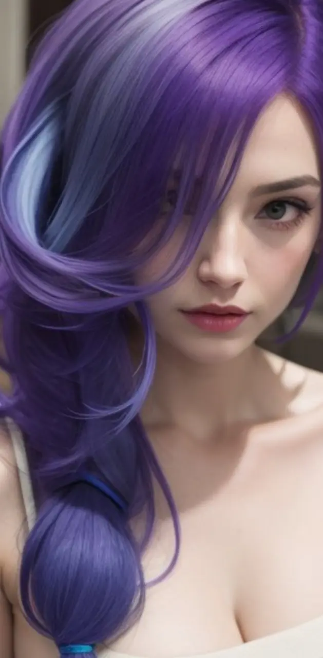 Purple Blue Hair Girl 