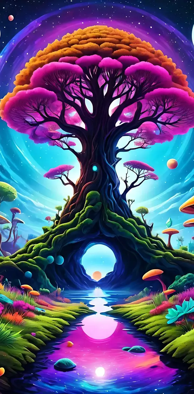 psychedelic tree