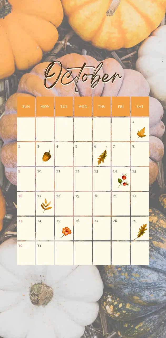 october calendar 