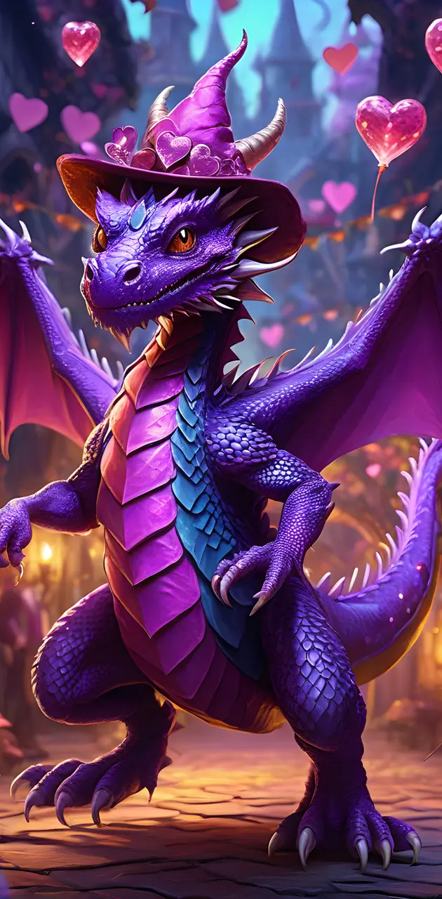 small purple dragon