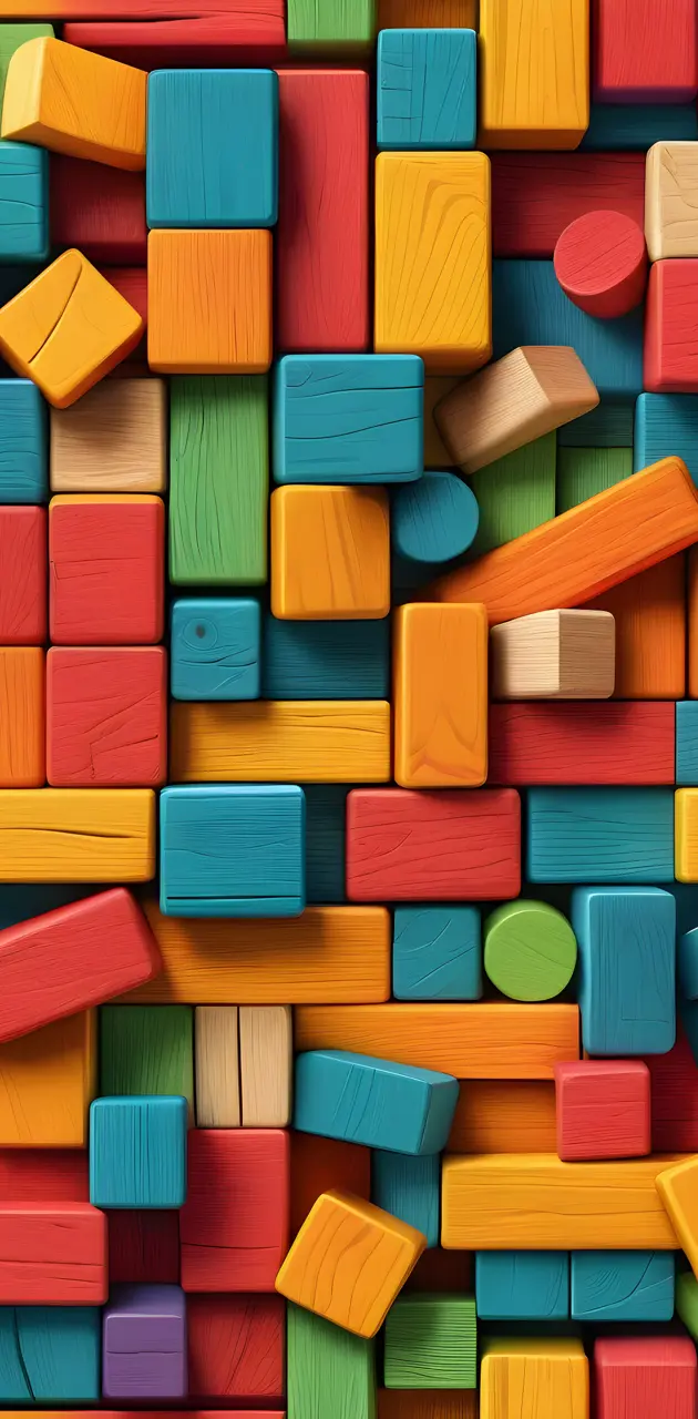 brightly colored blocks