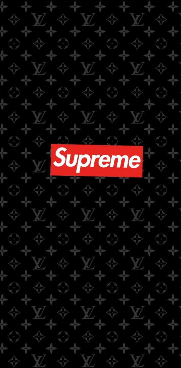 Download Black Supreme And Louis Vuitton Pattern Wallpaper