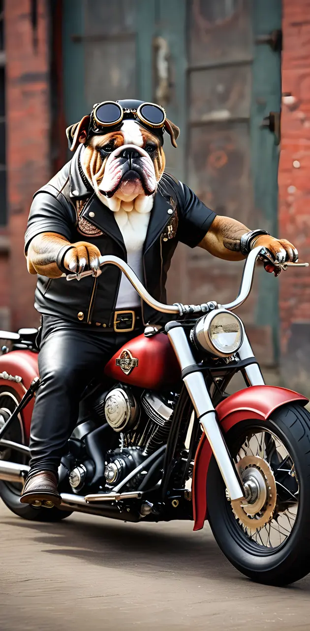 Bulldog & Harley Davidson LUV