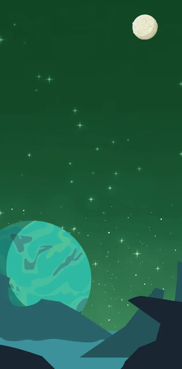 Green planet moon 