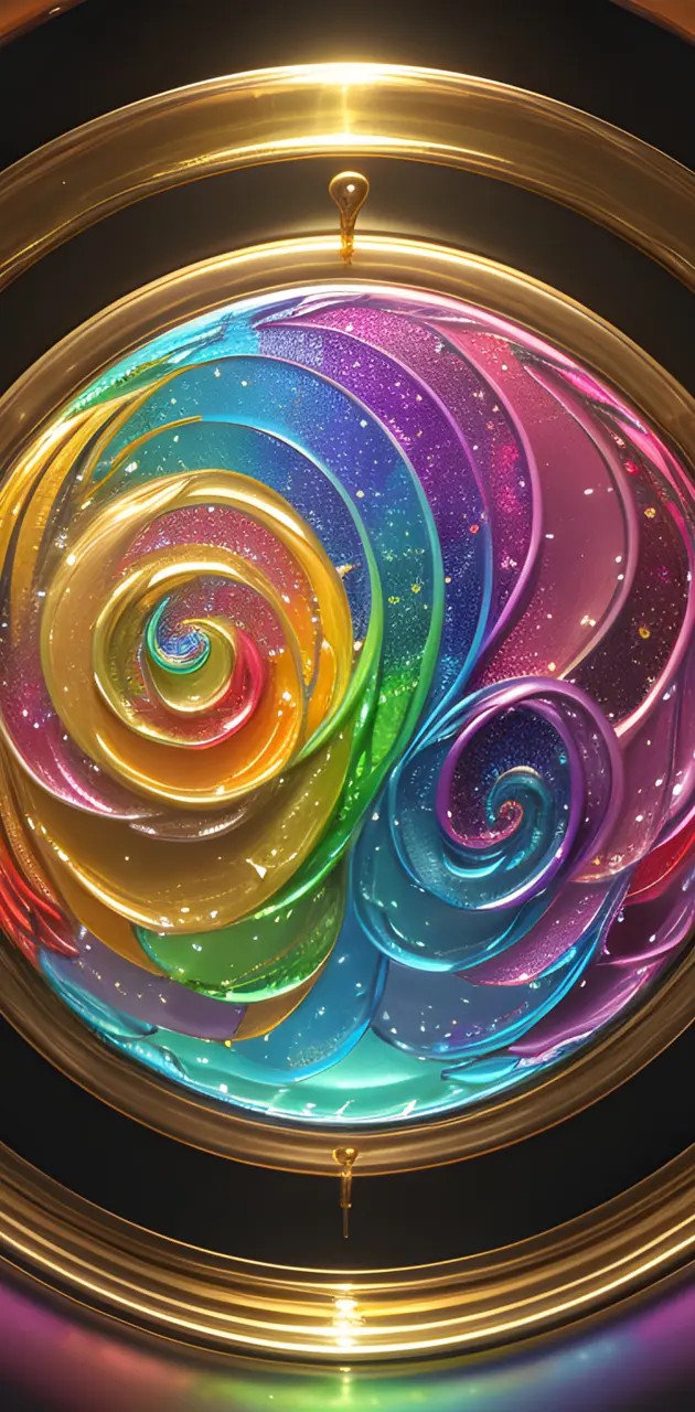 Abstract swirly melted