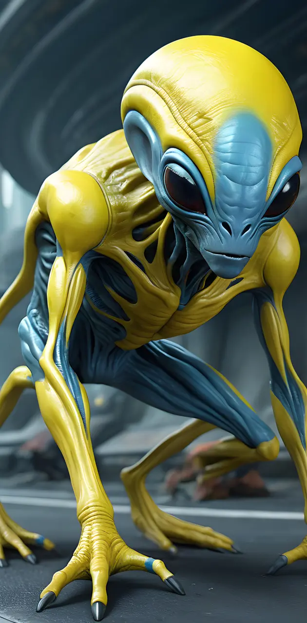 yellow blue alien