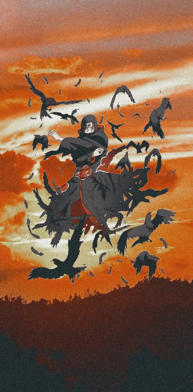 itachi uchiha crows wallpaper
