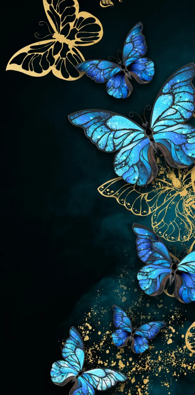 Luxury blue butterfly 