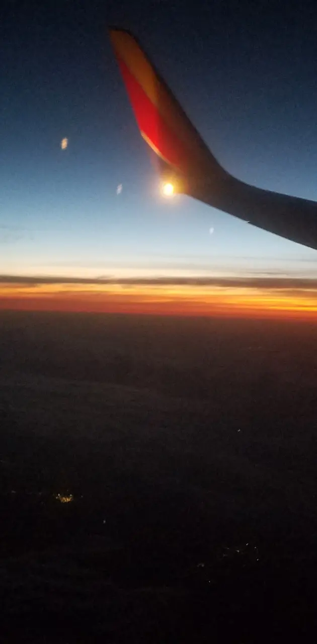 Sunset on Plane