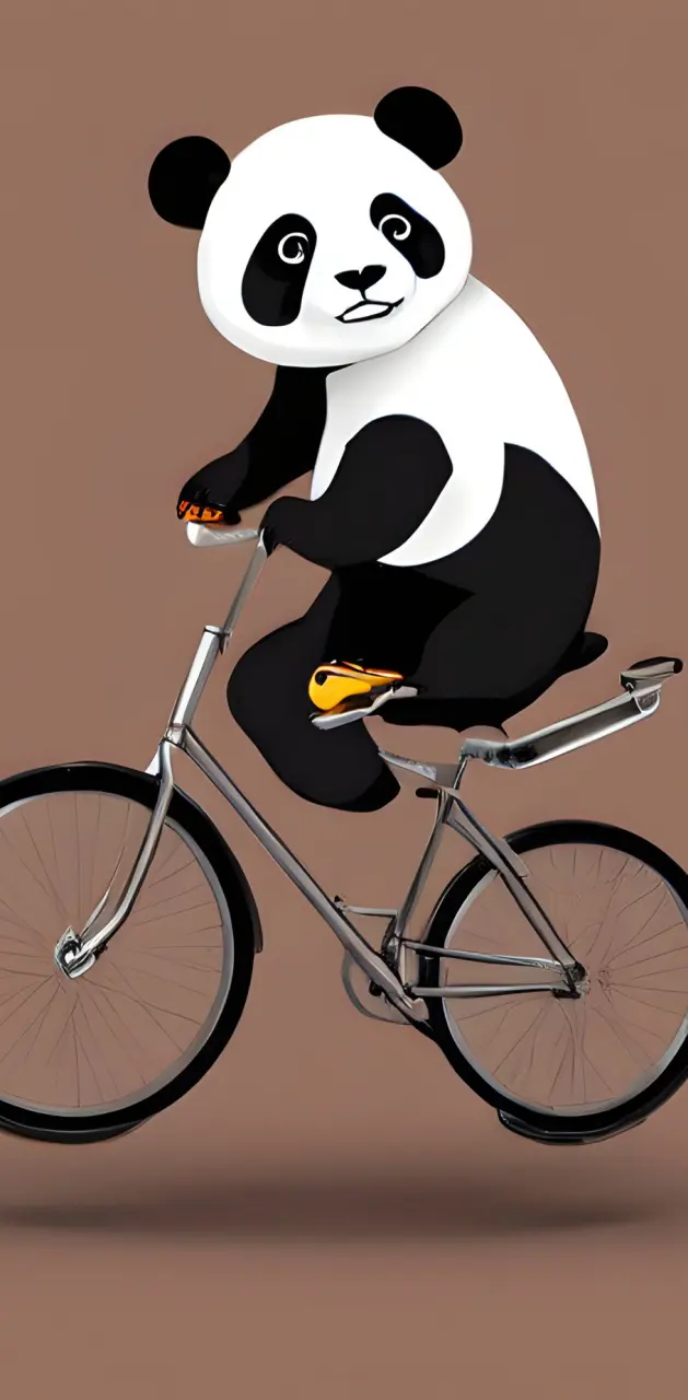 Panda on a bicycle
