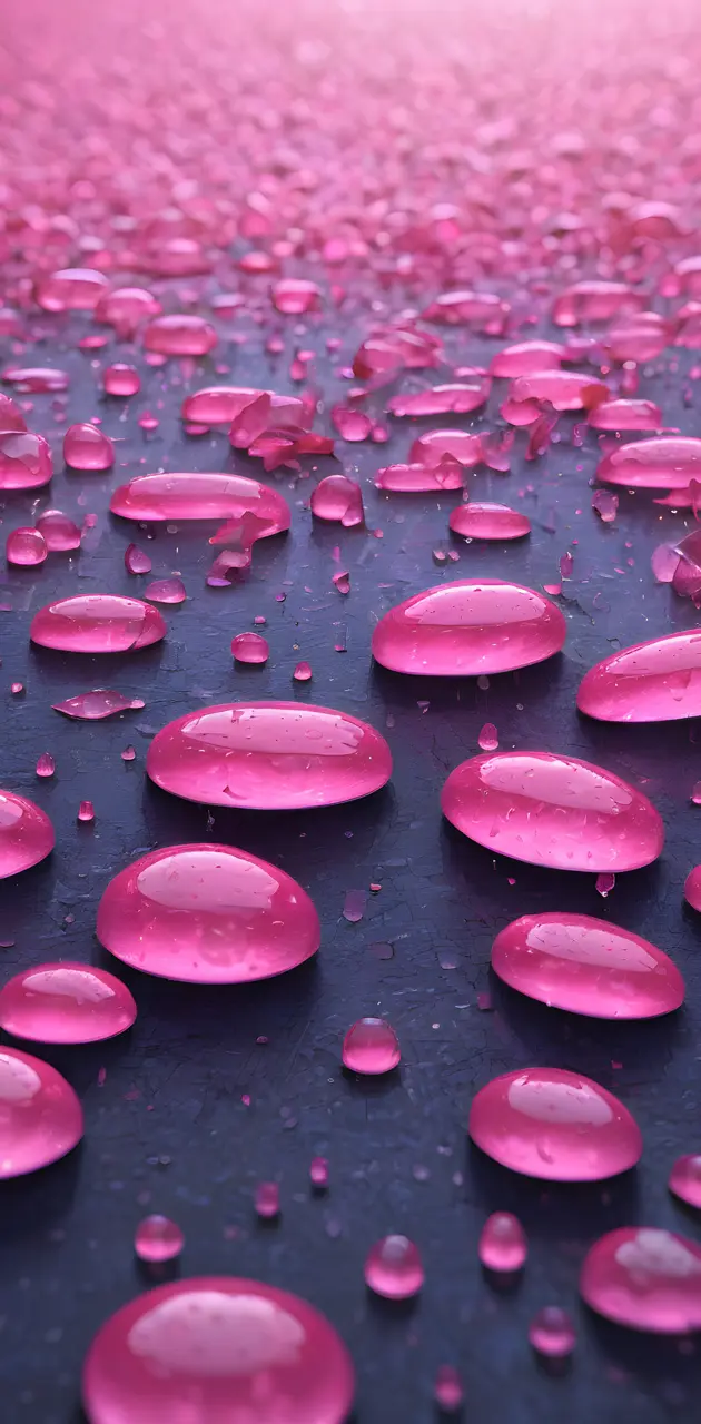 pink raindrops