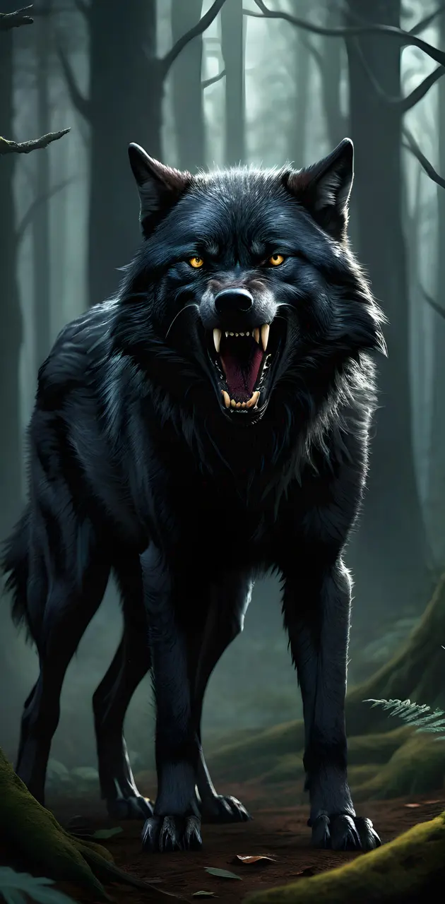 Blackwolf growling