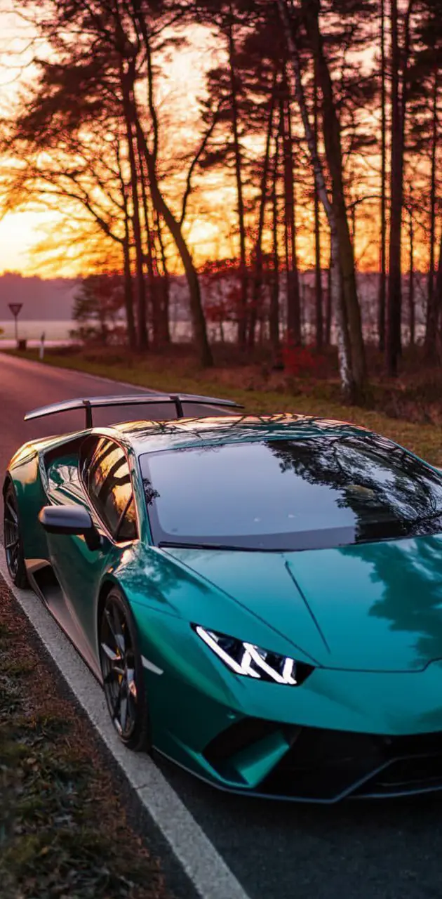 Lamborghini sunset