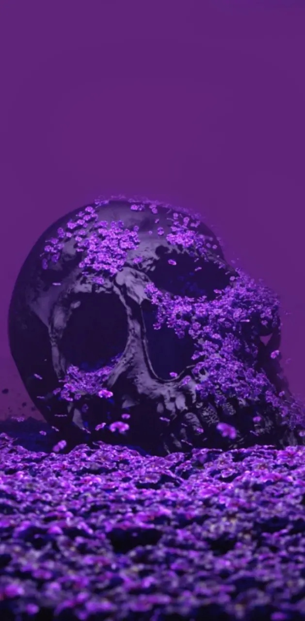 Purple Glitter Skull