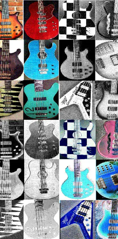 Bass Guitar Collage