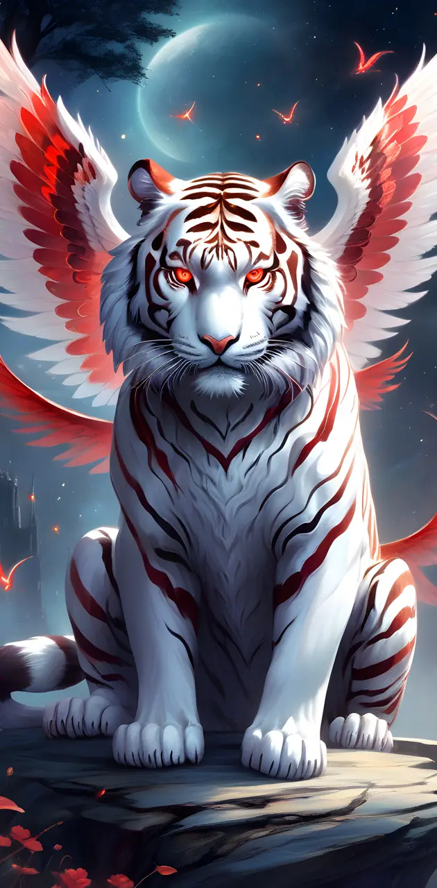 Red stripes and wings tiger