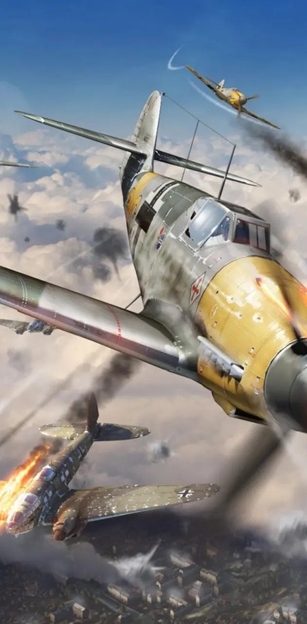 Bf109 destroy a b-29