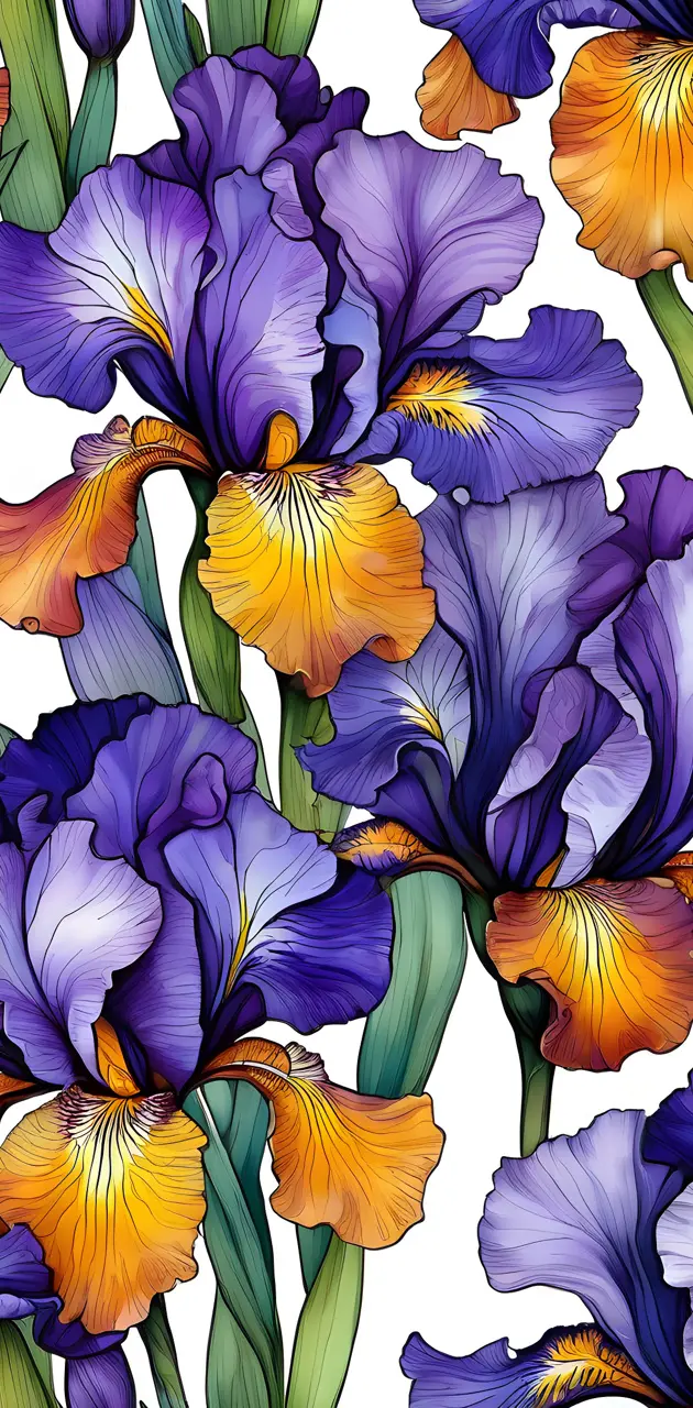 purple yellow Iris