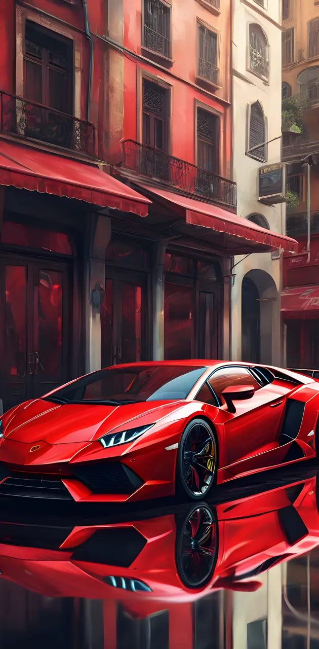 red Lamborghini