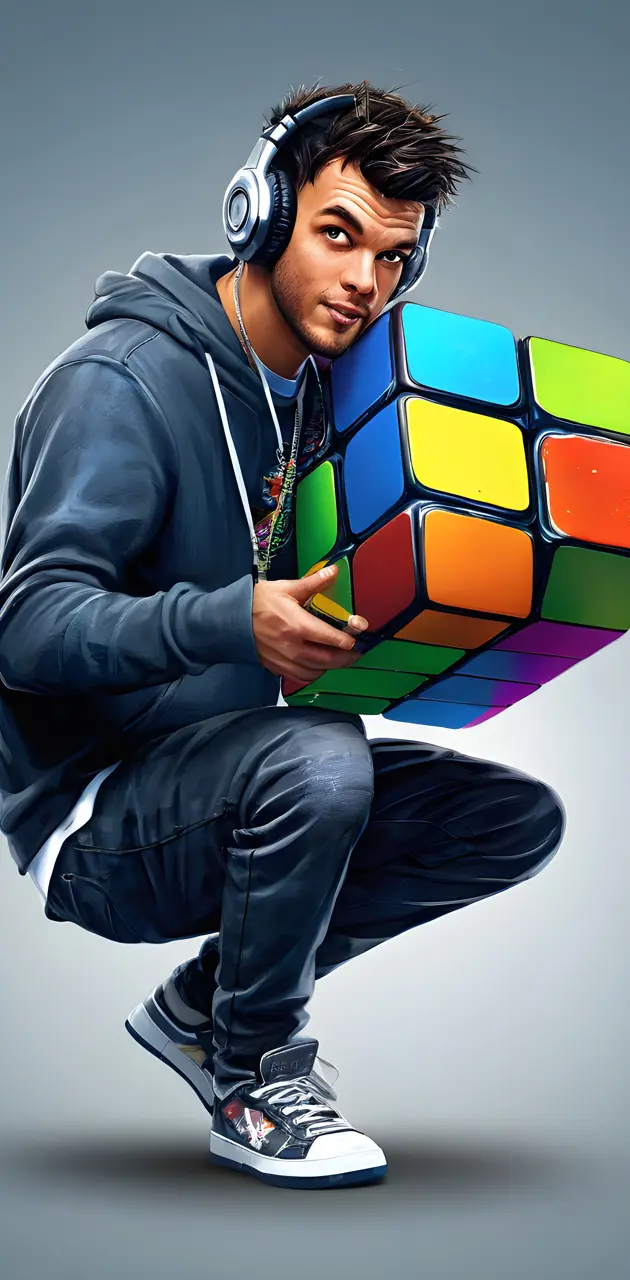 DJ with Rubix Cube