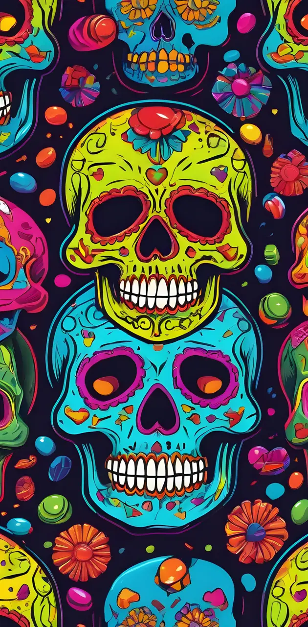 Neon Candy Skullz