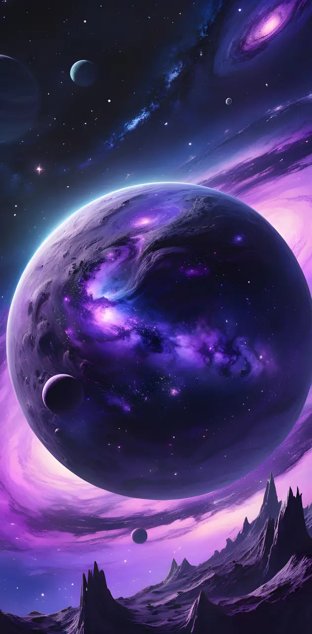 Planet, galaxy colored