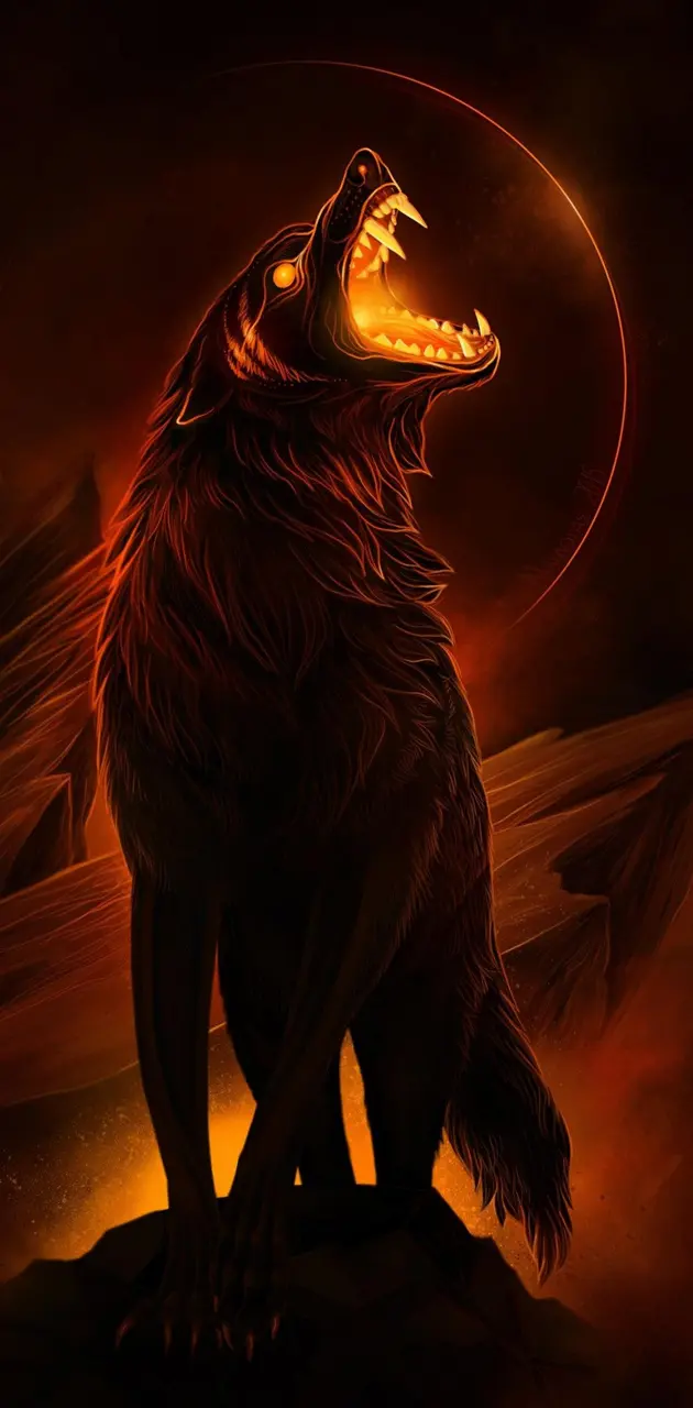 Angry wolf