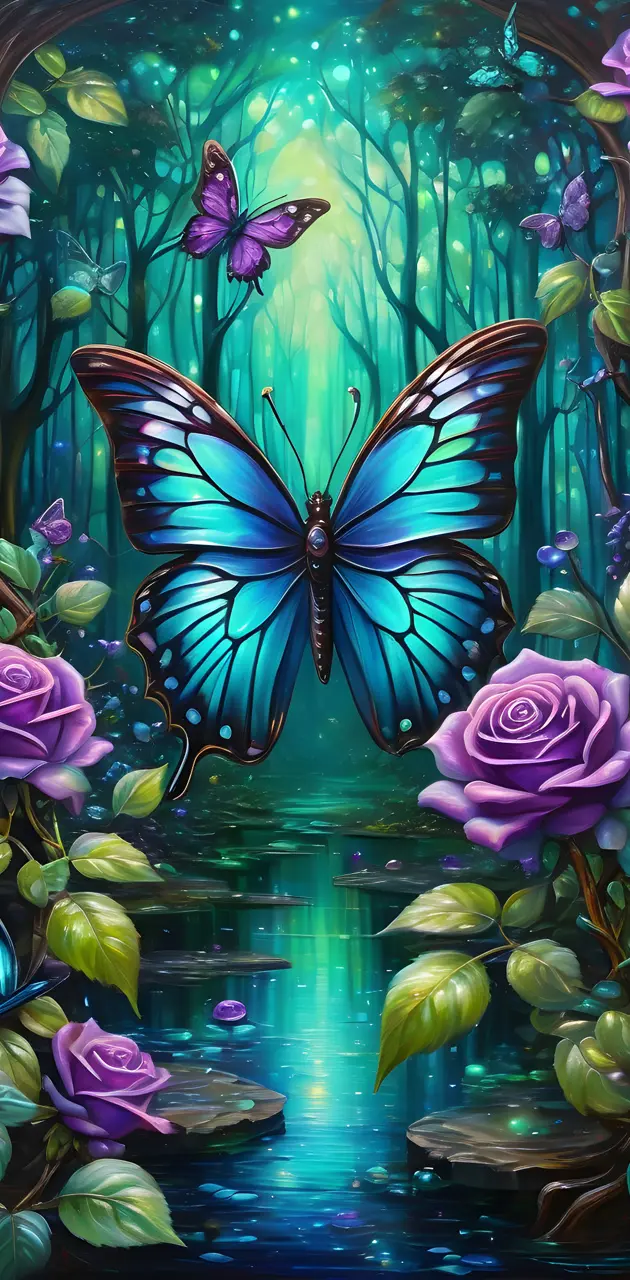 iridescent butterfly's
