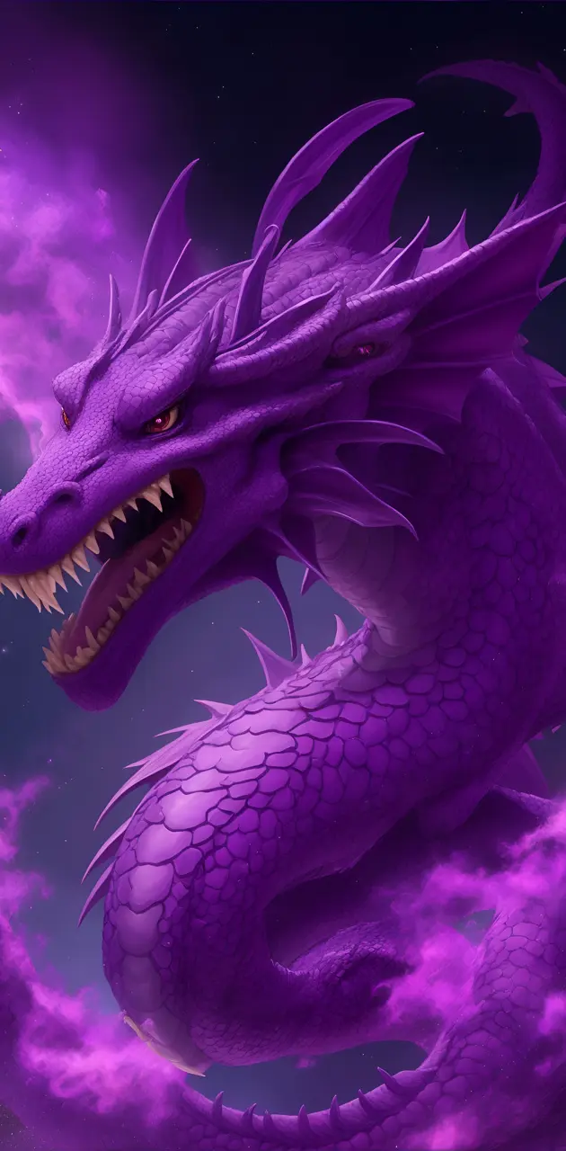 Purple Asian dragon