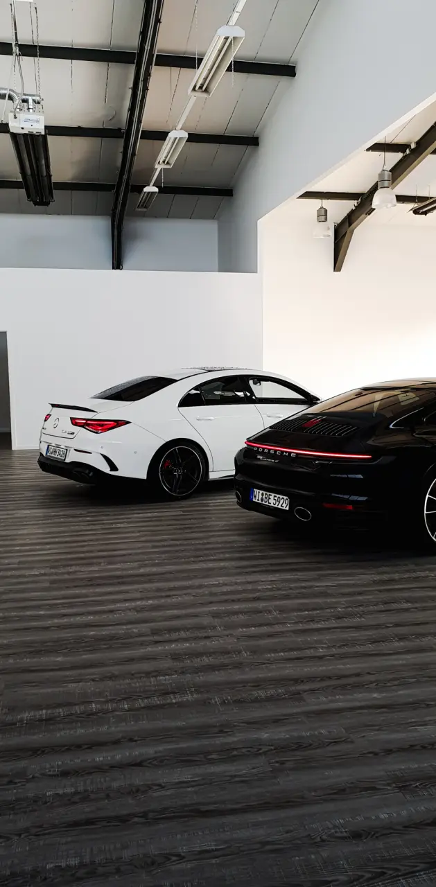 Mercedes and Porsche