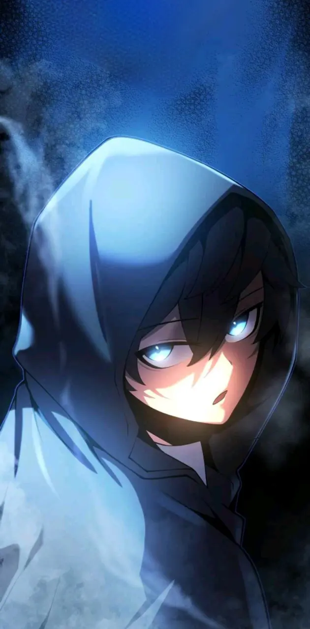 Download A Blue-Eyed Anime Boy Wallpaper