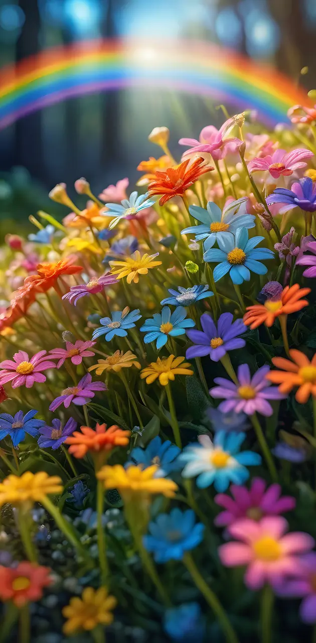 rainbow flower garden