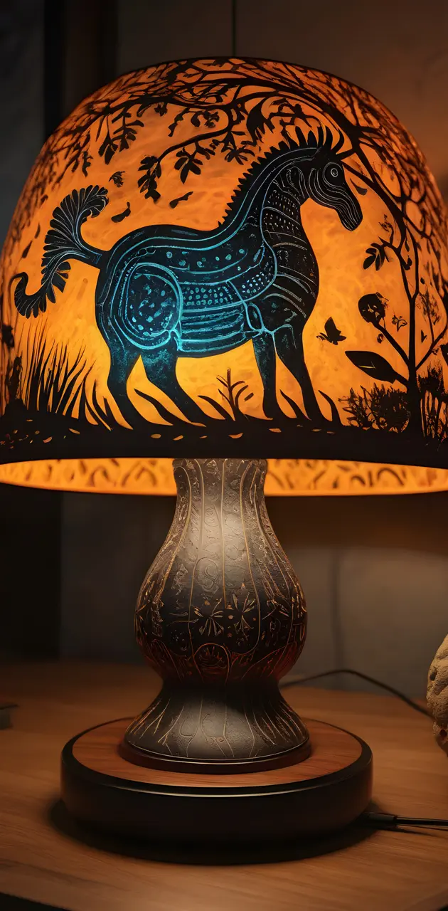 Stonepunk Epona Corsican Gourd Lamp & Lampshade Eco Art Inspiration