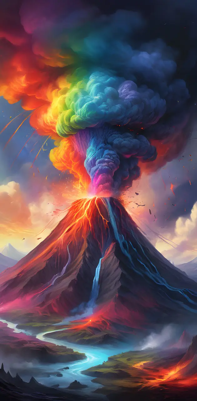 rainbow volcano