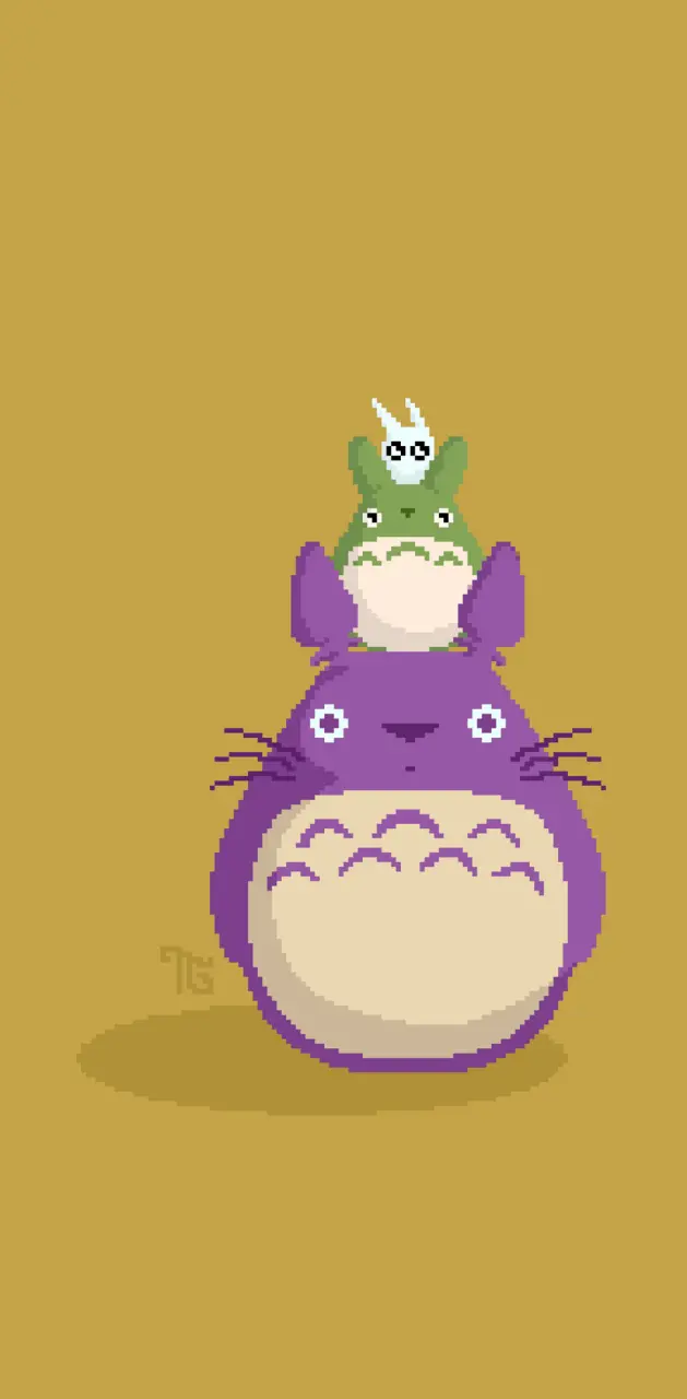 3 Pixel Totoro Yllow