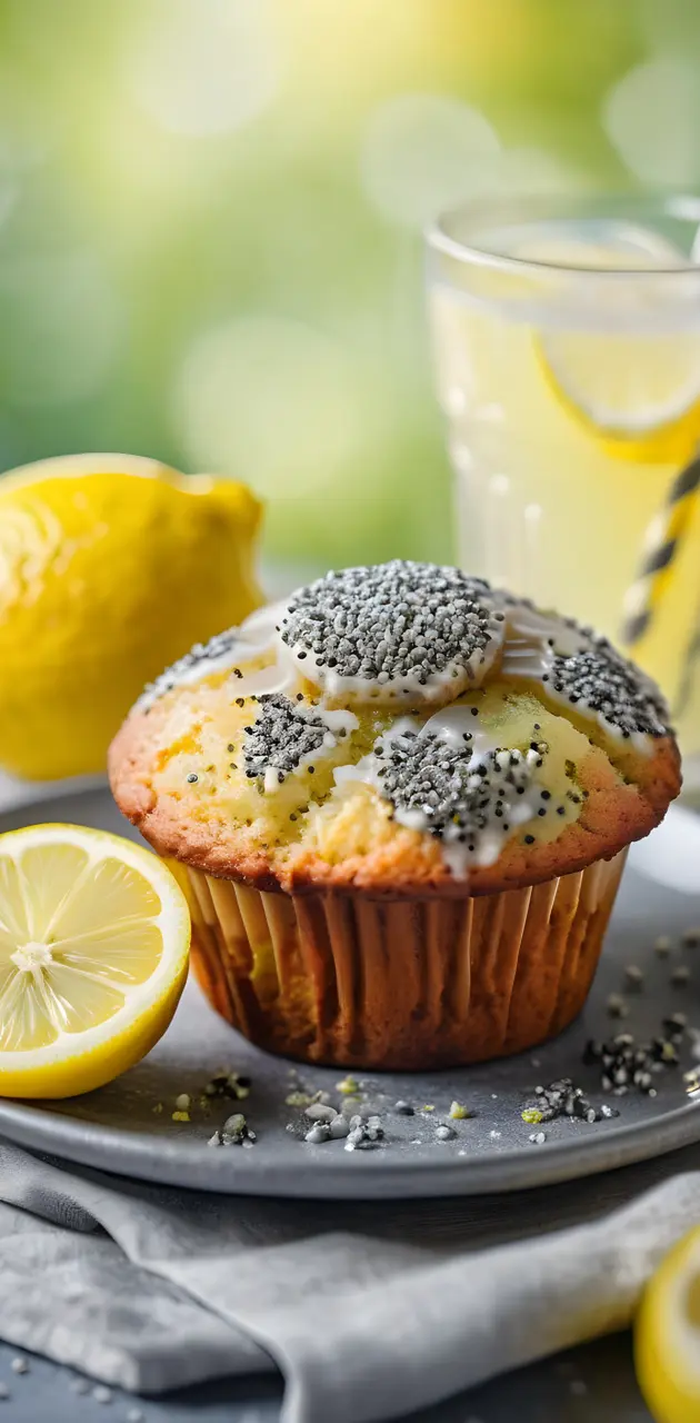 lemon poppyseed muffin