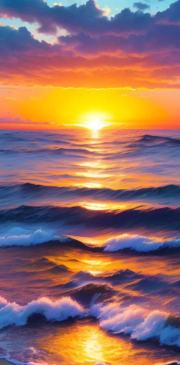 Sunset Horizon ocean 