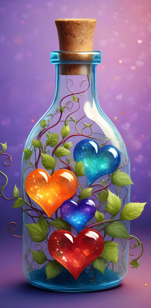 Hearts in a bottle