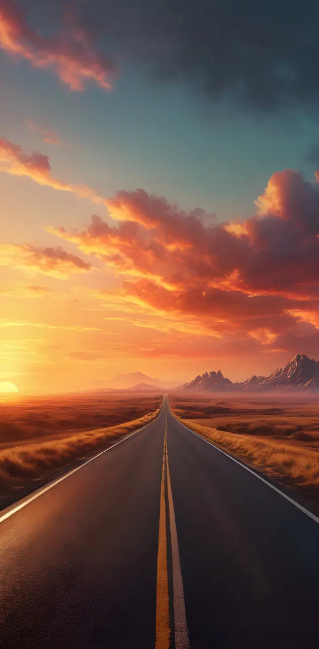 Road Horizon Sunset