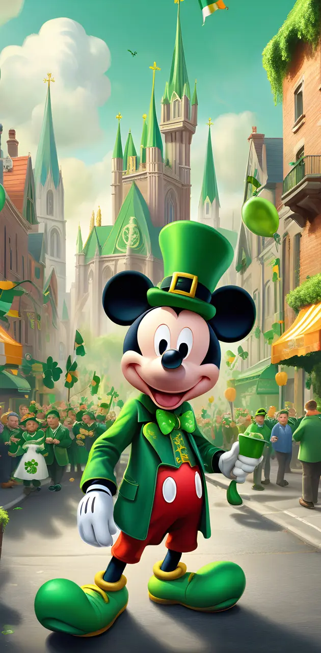 St. Patrick's Day, 3D, Mickey Mouse